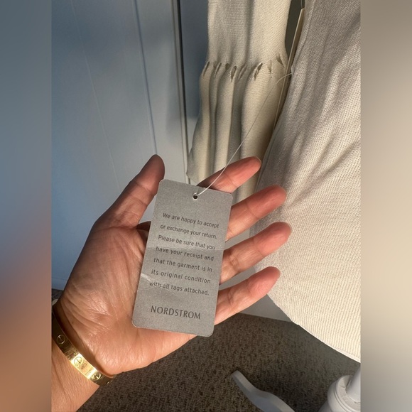 Elize J long bell sleeve white sweater size M - Picture 3 of 7